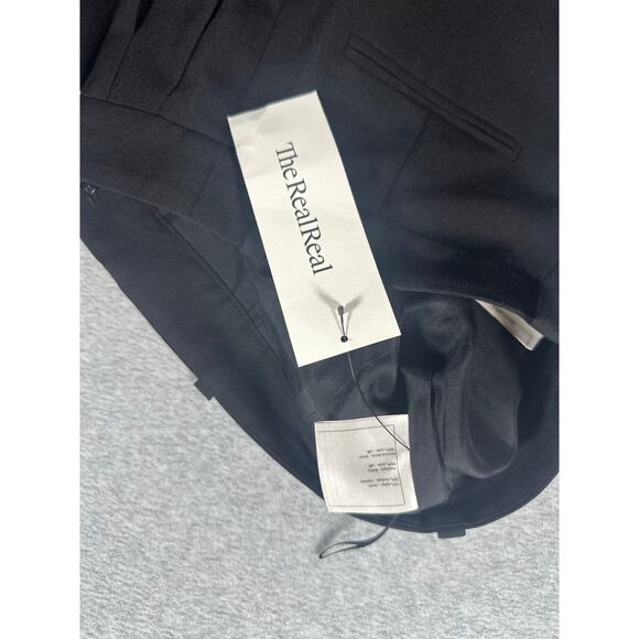 Chanel Dress Pants Women's Size 34 (US 2) Black Pleated High Rise Wide Leg - Picture 8 of 11